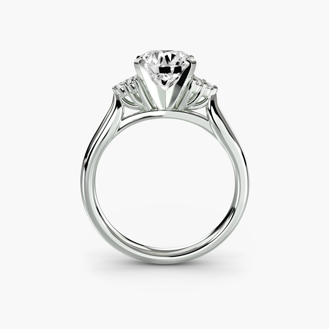 Solitaire with Cluster Shoulders 2 ALZA