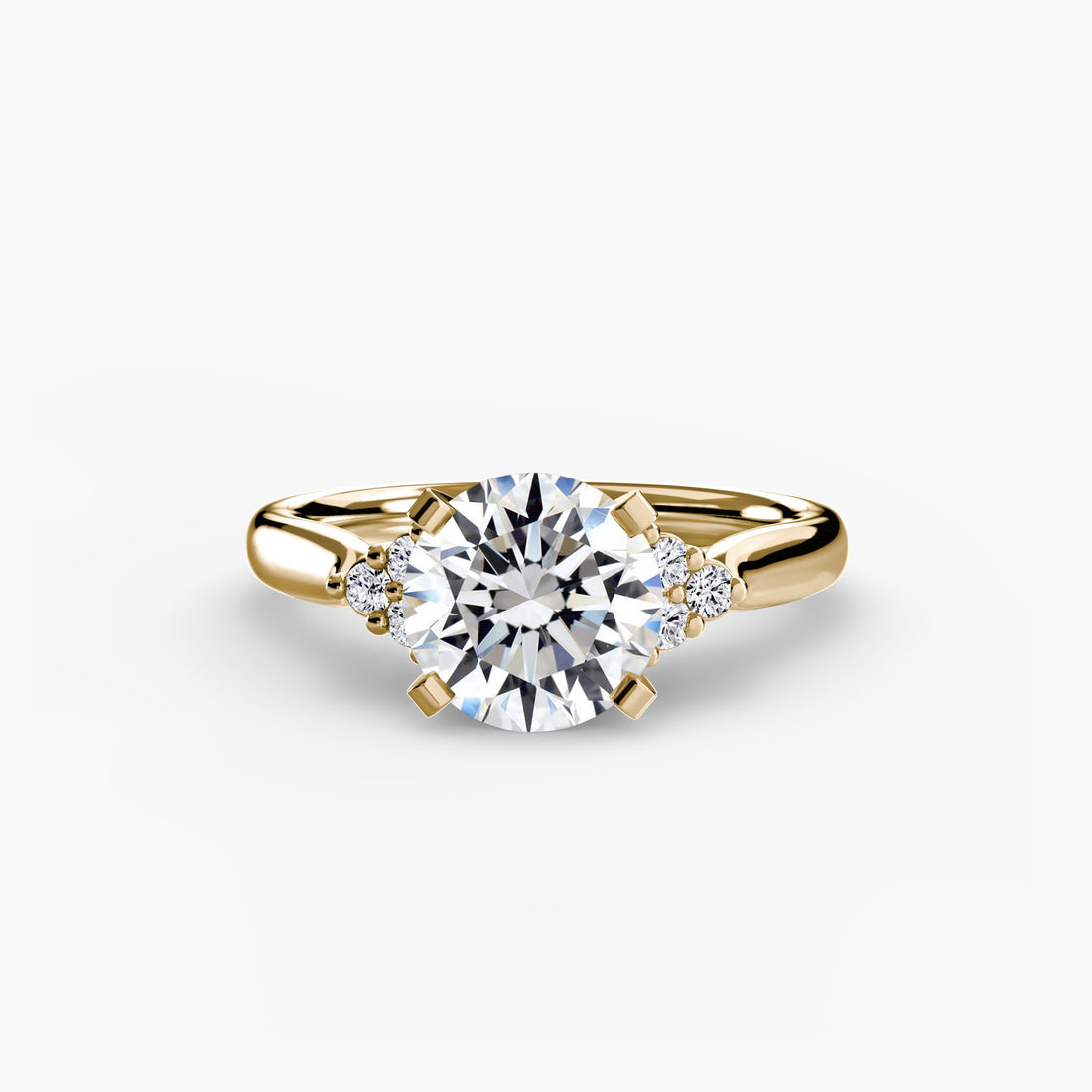 Solitaire with Cluster Shoulders 2 ALZA