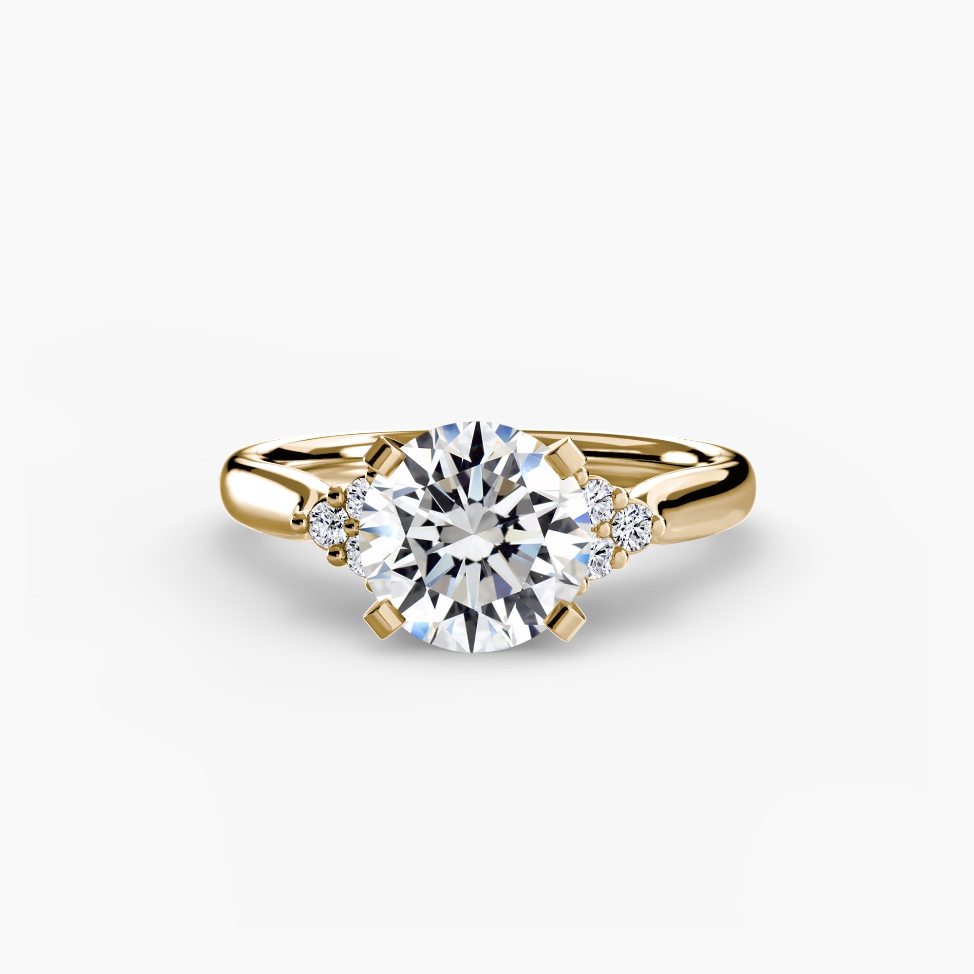 Solitaire with Cluster Shoulders 2 ALZA