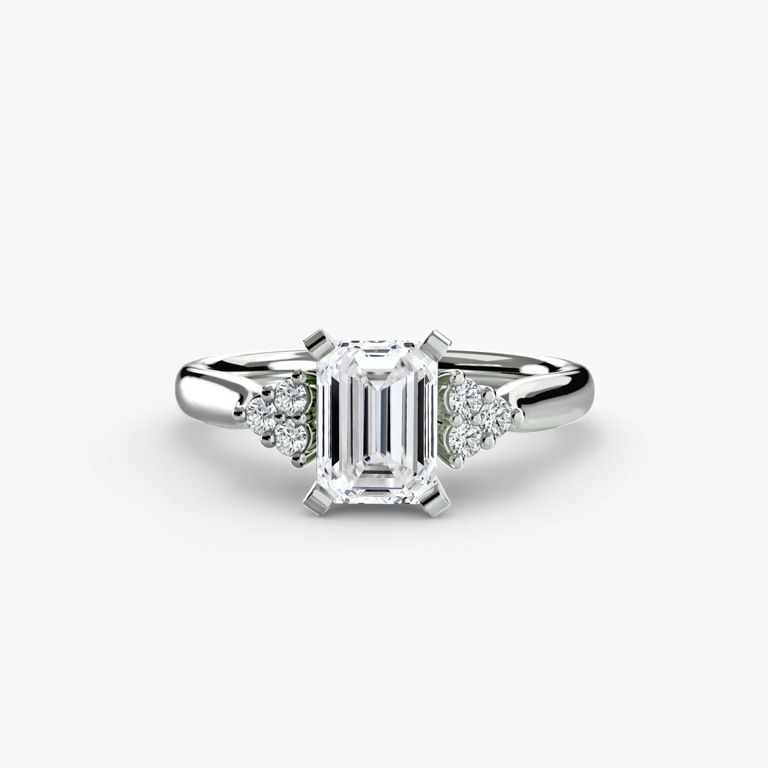 Solitaire with Cluster Shoulders 2 ALZA