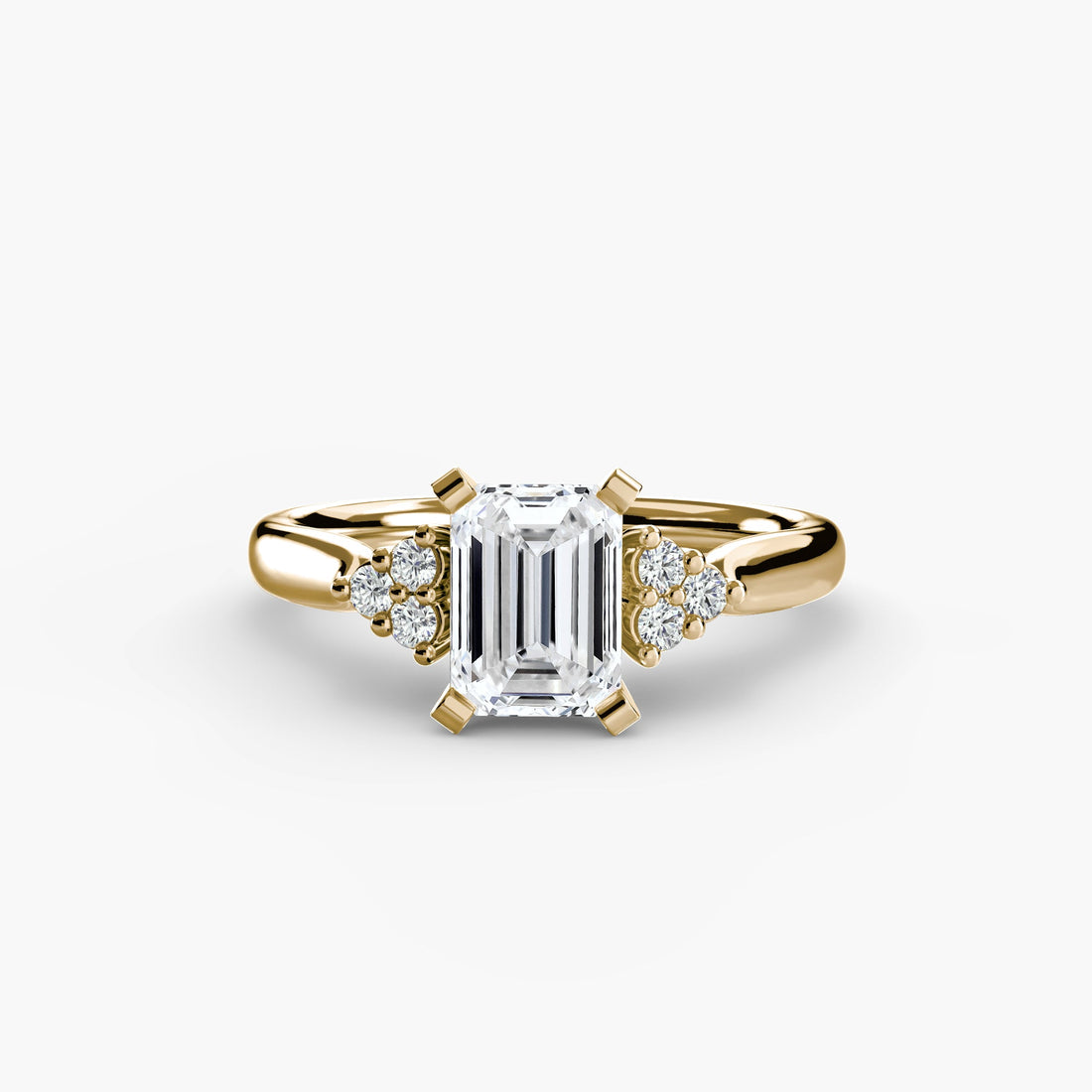 Solitaire with Cluster Shoulders 2 ALZA