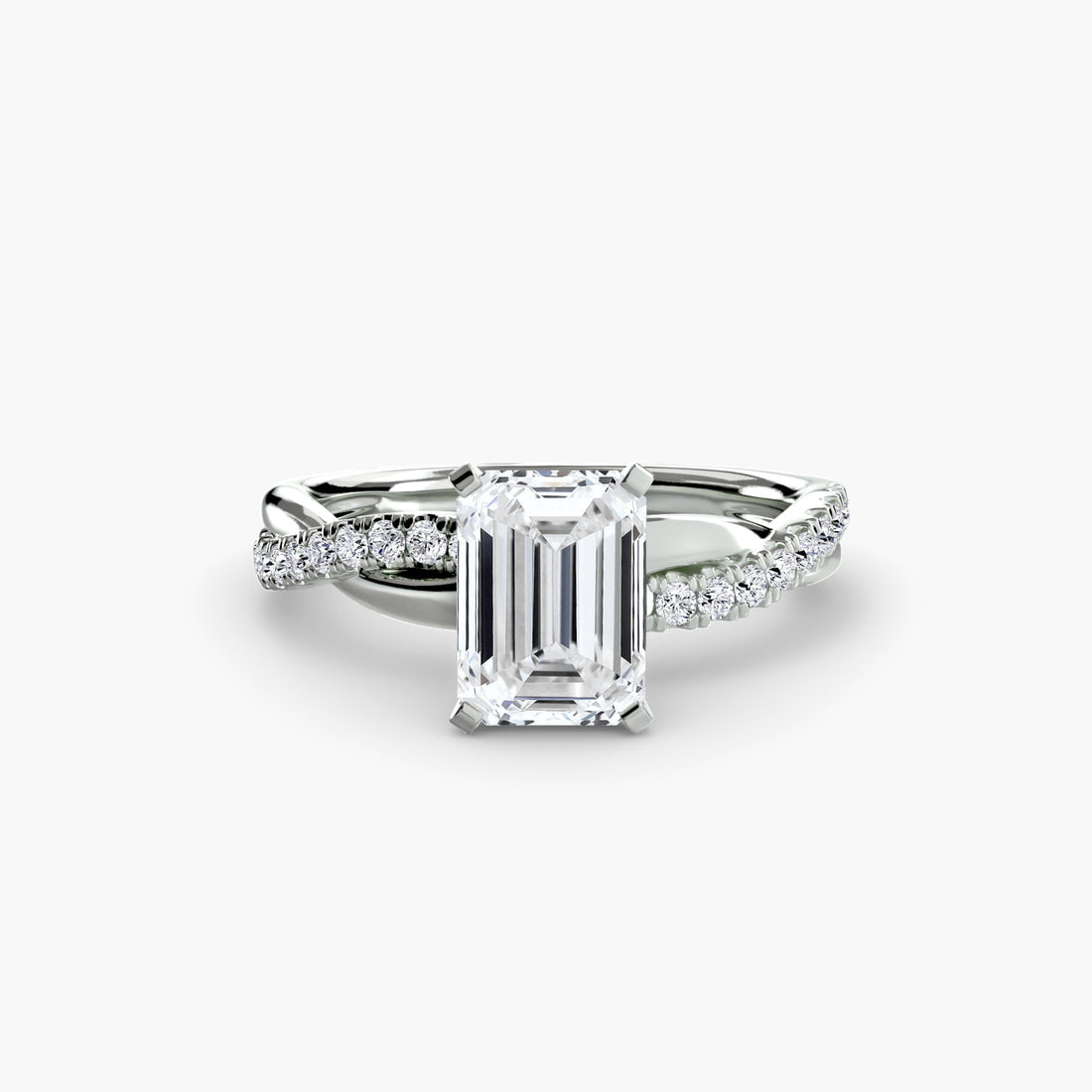 The Emerald Twist Pavé Ring ALZA