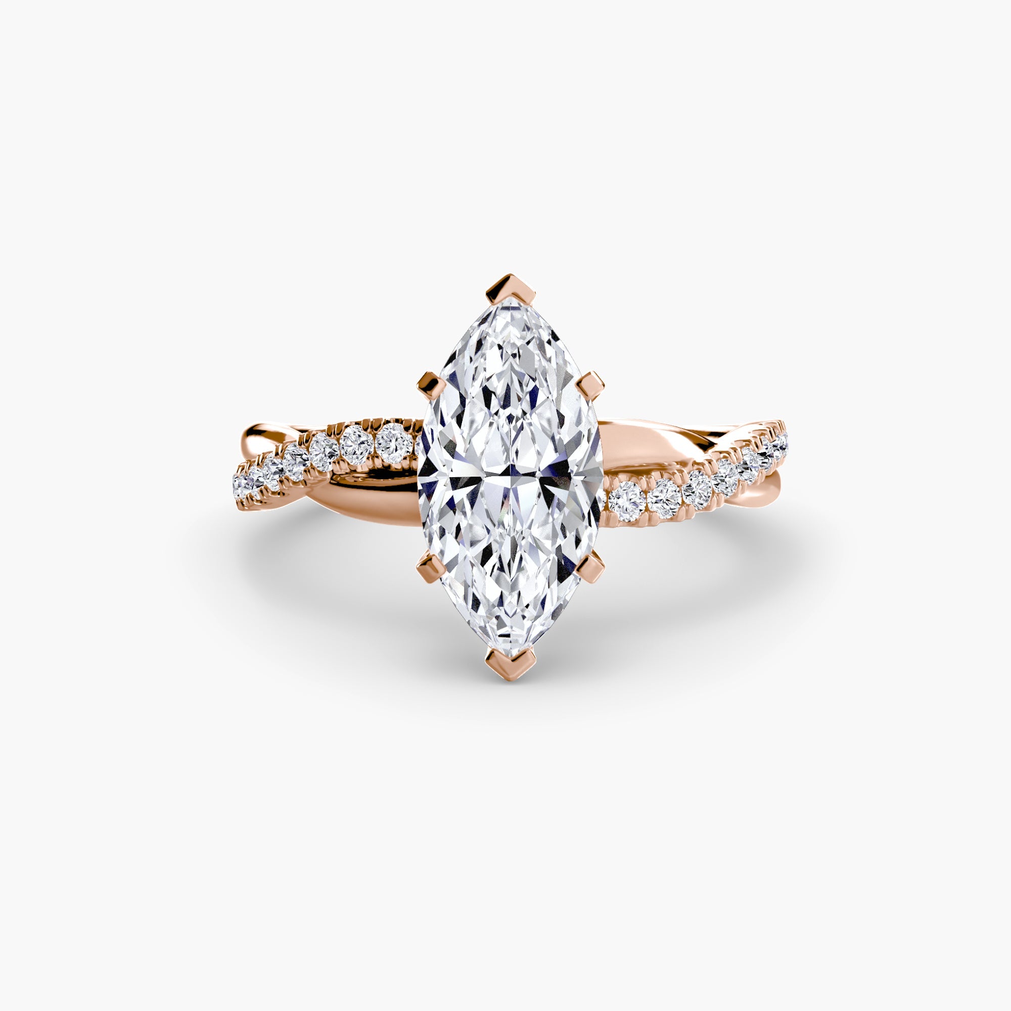 The Emerald Twist Pavé Ring ALZA
