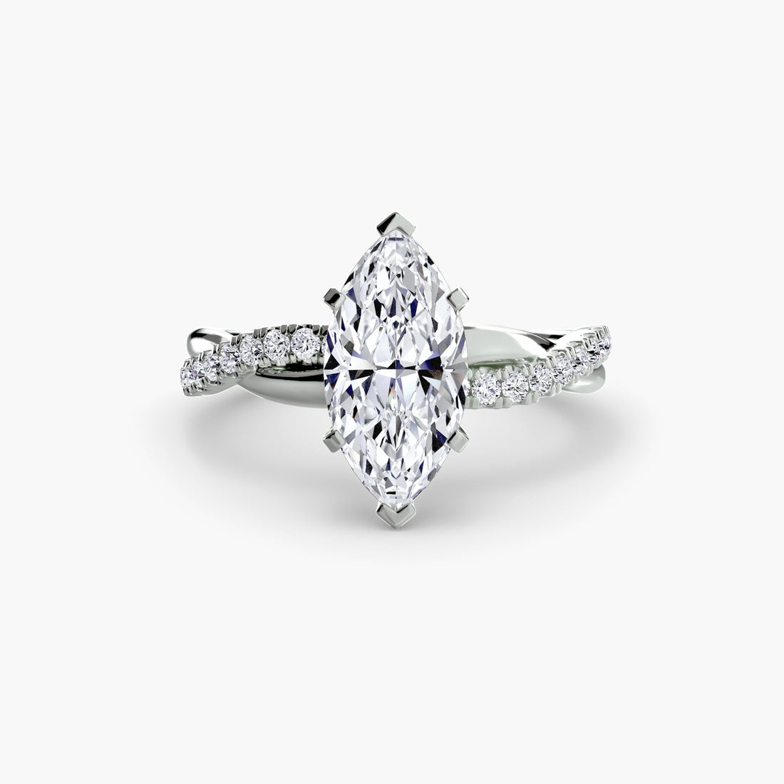 The Emerald Twist Pavé Ring ALZA