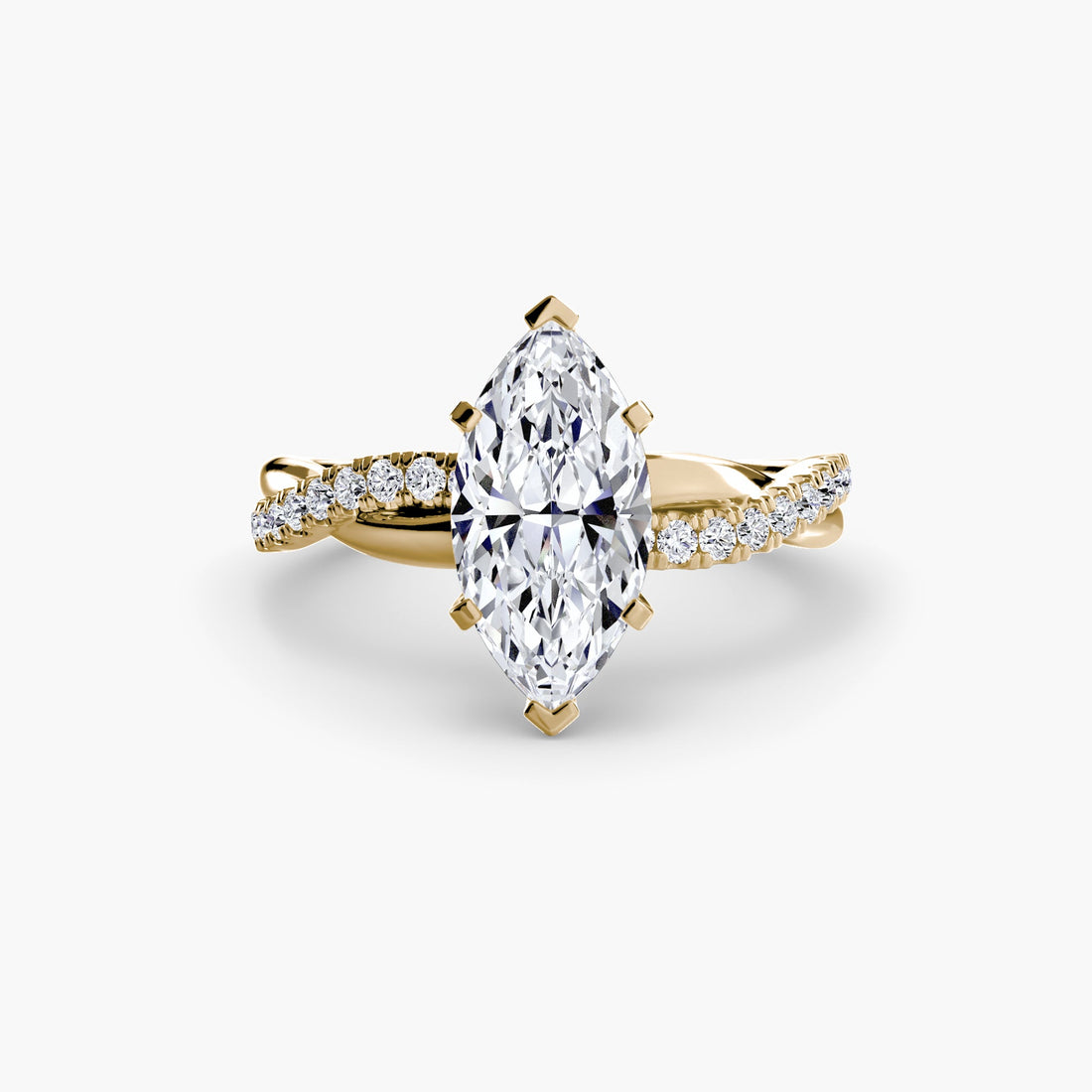 The Emerald Twist Pavé Ring ALZA